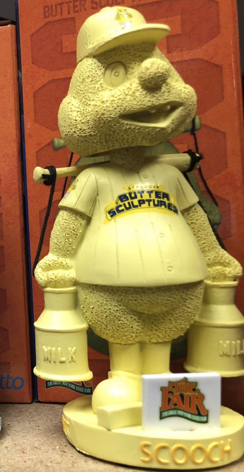 Butter Sculpture Scooch bobblehead