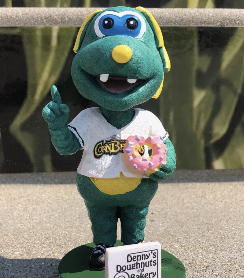 Corny Eating Doughnut bobblehead