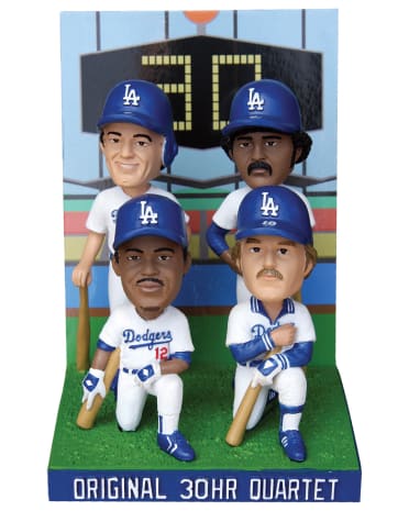 Dusty Baker, Ron Cey, Steve Garvey and Reggie Smith bobblehead