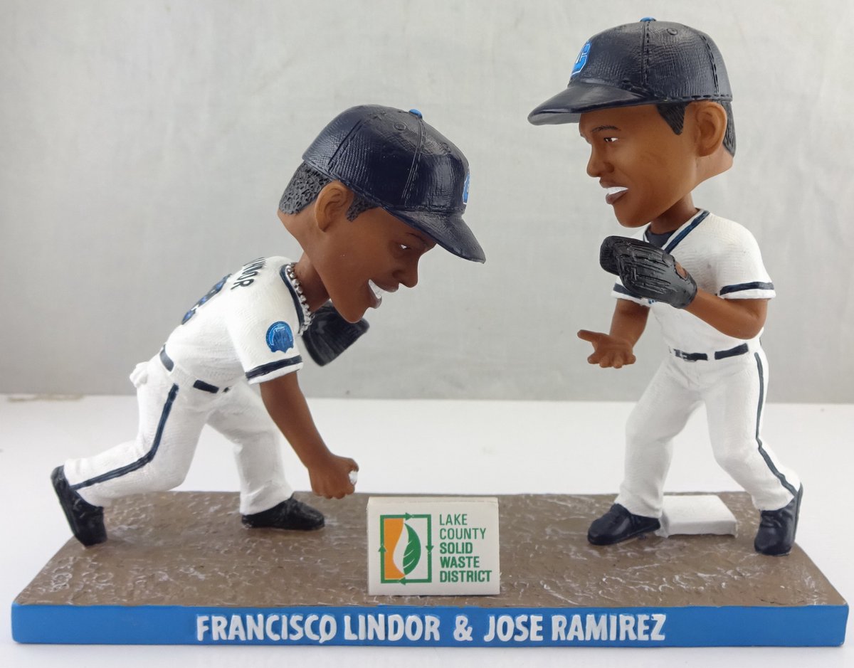 Francisco Lindor & Jose Ramirez bobblehead