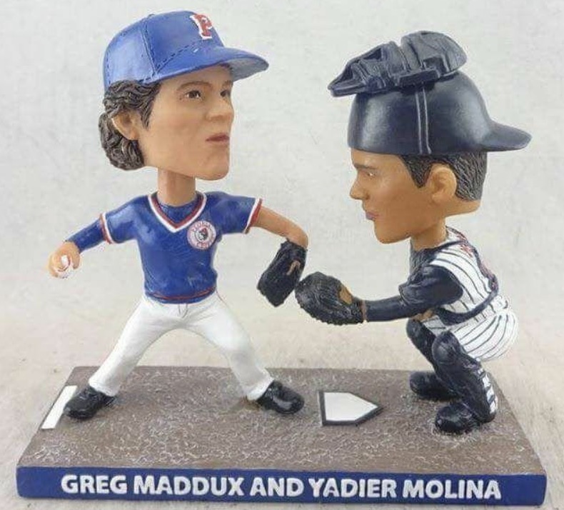 Greg Maddux & Yadier Molina bobblehead