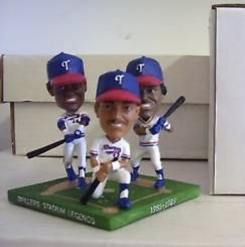 Juan Gonzalez, Ruben Sierra & Sammy Sosa bobblehead