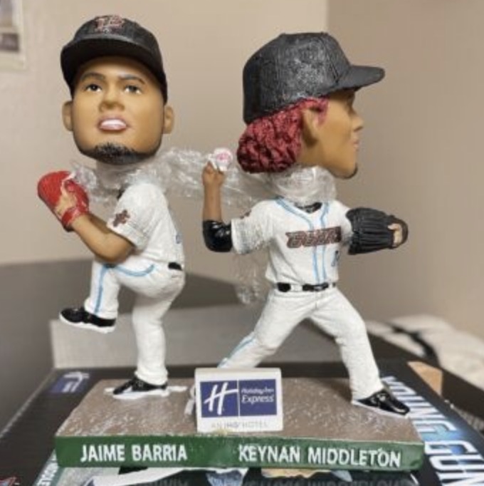 Keynan Middleton & Jaime Barria bobblehead