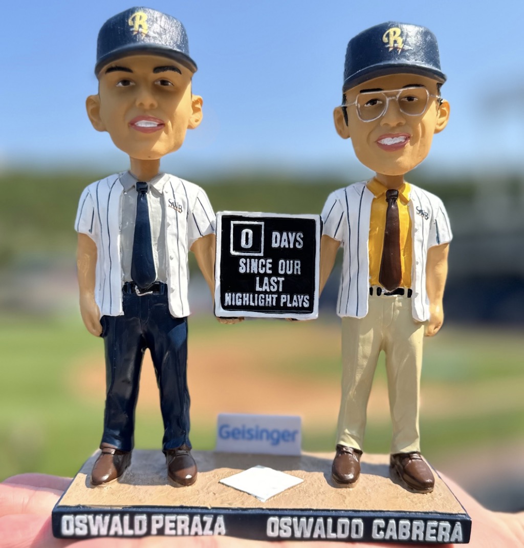 Oswald Peraza & Oswaldo Cabrera bobblehead