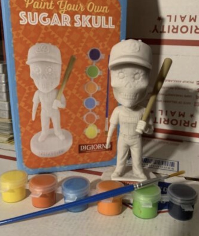 Paint-Your-Own Sugar Skull bobblehead