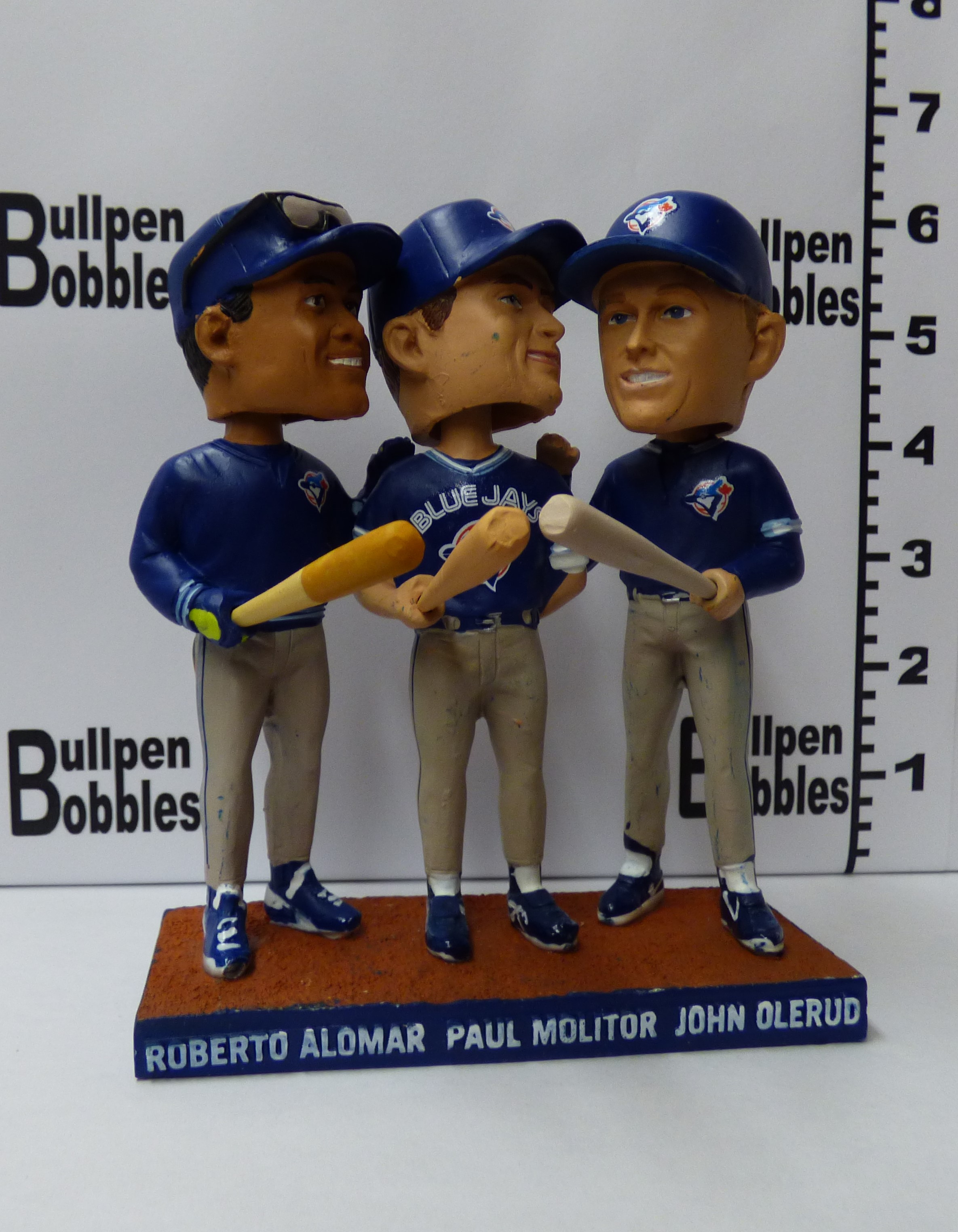 Roberto Alomar, Paul Molitor, and John Olerud bobblehead