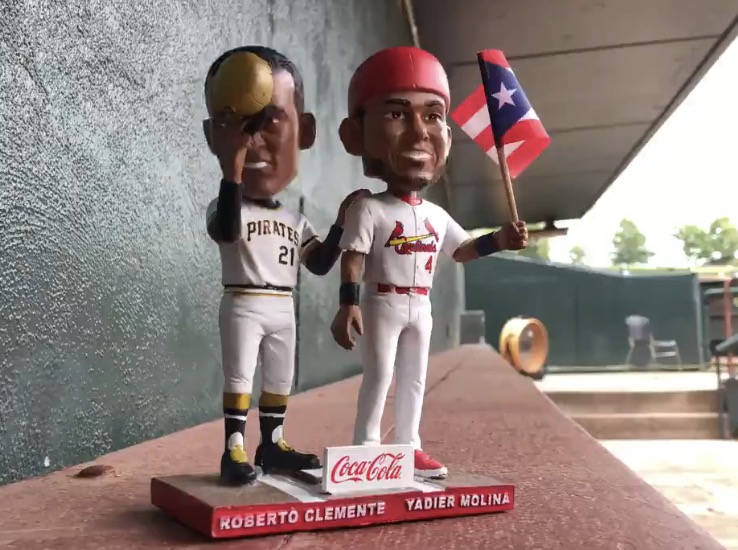 Roberto Clemente & Yadier Molina bobblehead