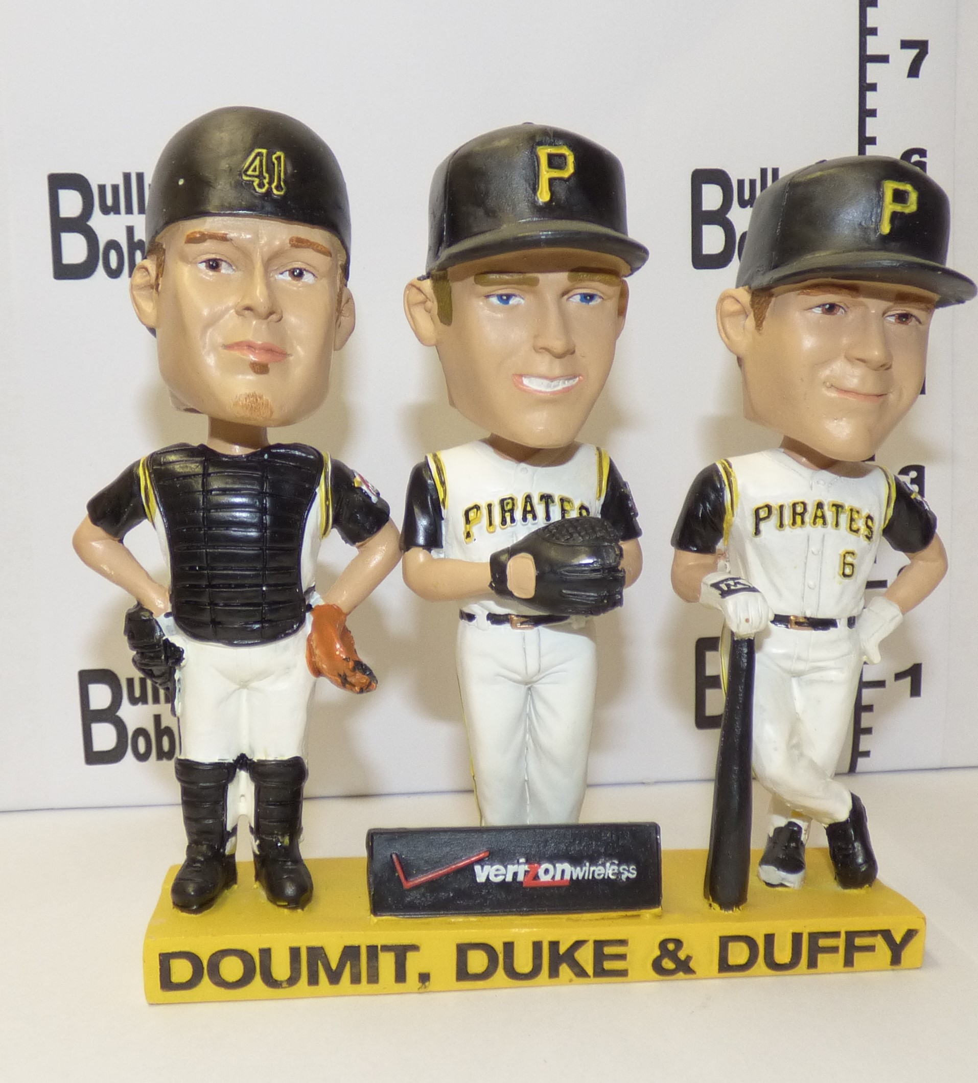 Ryan Doumit, Zach Duke, and Chris Duffy bobblehead