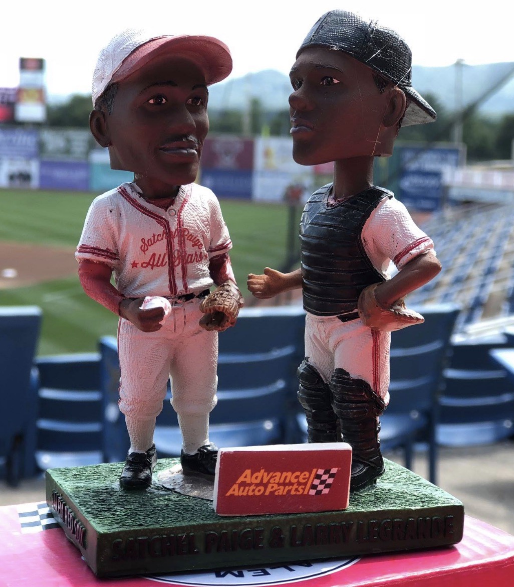 Satchel Paige & Larry Legrande bobblehead