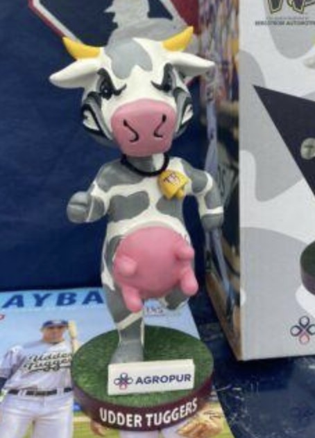 Udder Tuggers Cow bobblehead