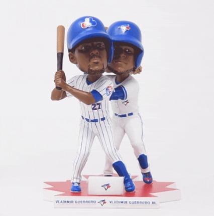 Vladimir Guerrero Jr. & Vladimir Guerrero bobblehead