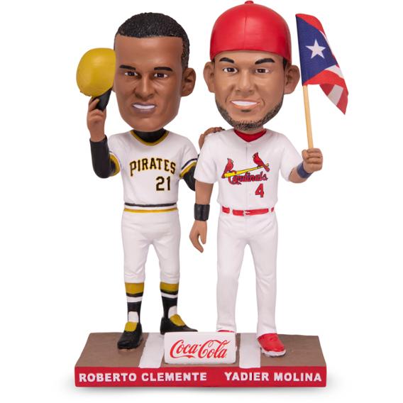 Yadier Molina & Roberto Clemente bobblehead