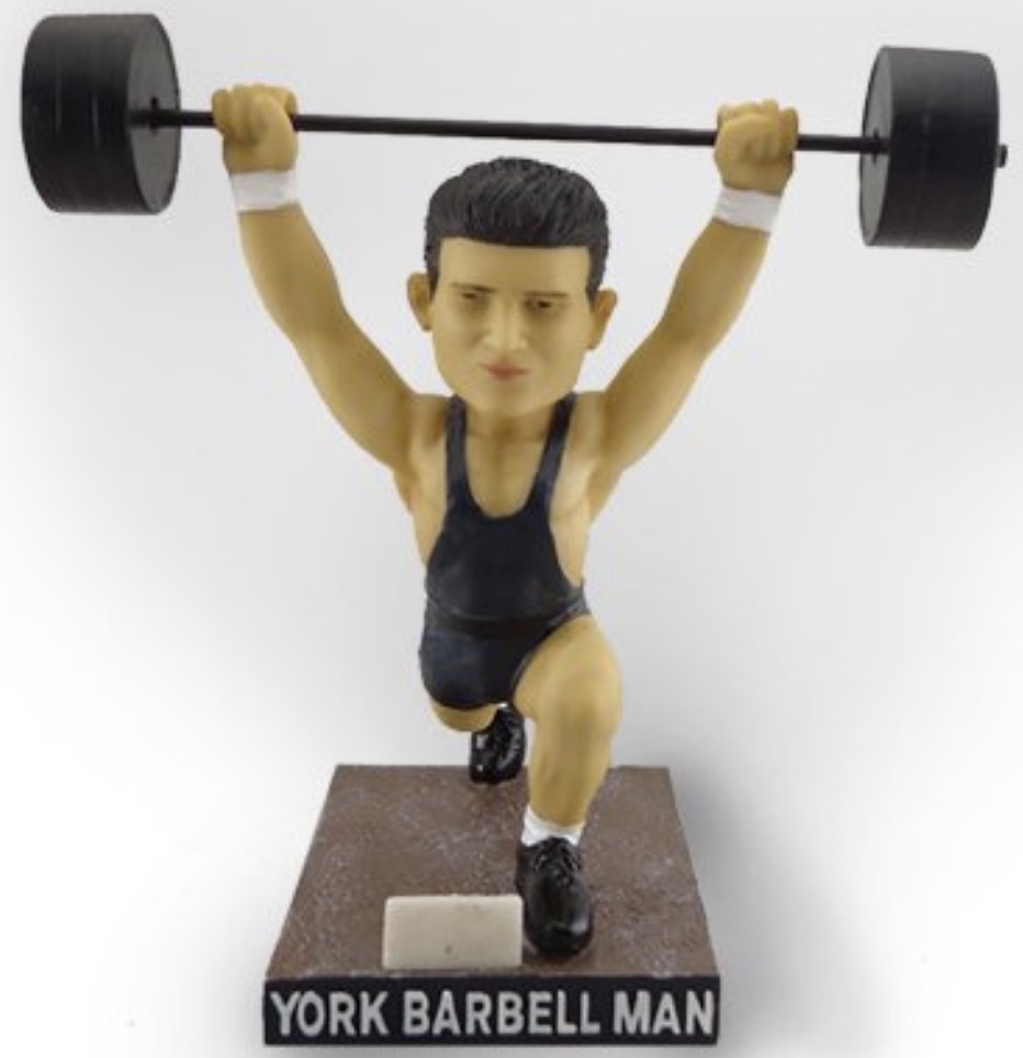 York Barbell Man bobblehead